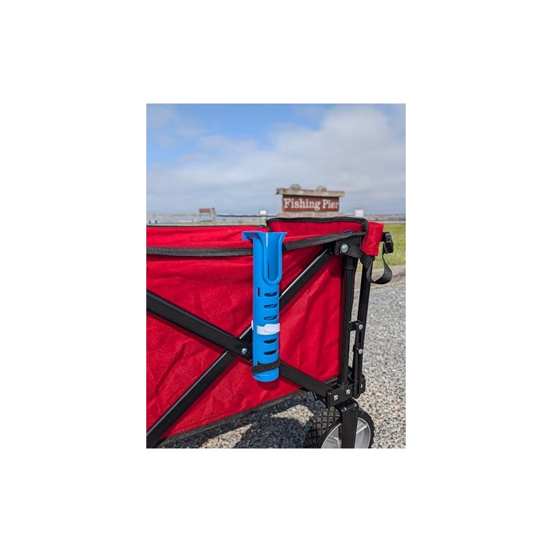 Fishing Rod Holders for Folding Wagon, Designed for Beach Fishing