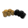 Black + Natural Elite 28 Count Crokinole Discs + Scoring
