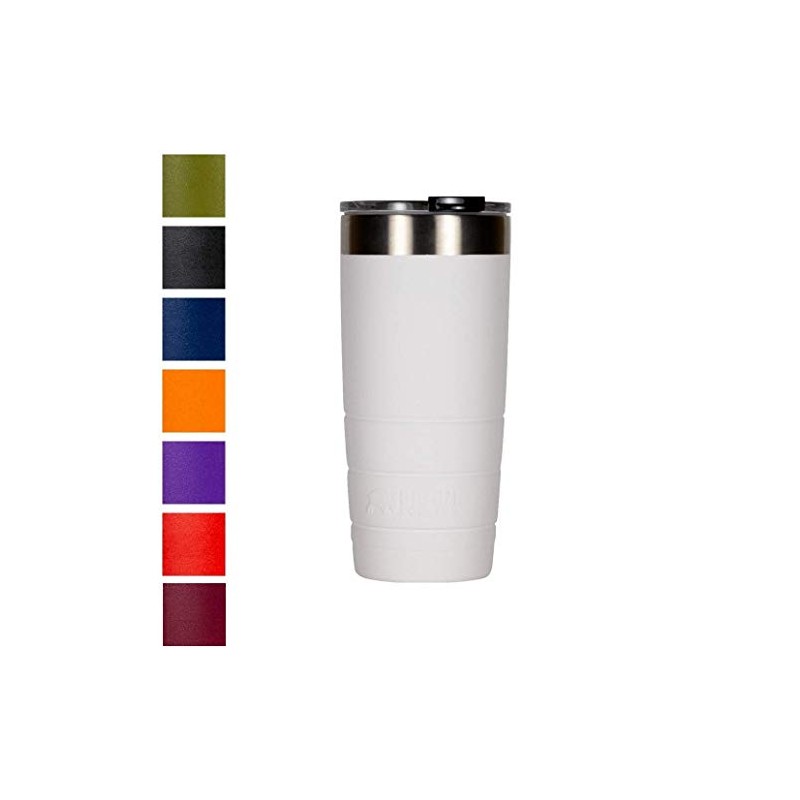 BISON COOLERS 22 oz White Tumbler | Sweat Proof Design