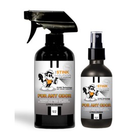 The Stink Solution Citrus Orange For Any Odor Eliminating Spray For Sweat, Urine, & Foul Odors. Safe To Spray On Clothes, Furniture, Mattresses, Shoes, & More. Works Instantly. - 1 16 oz & 1 4 oz
