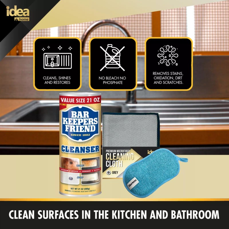Idea Home Bar Keepers Friend Cleanser and Polish Powder 21