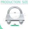 Keadic 2Pcs 1-3/8" Zinc Plated Exhaust U Clamps, Universal Silencer