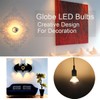 KarlunKoy Half Chrome Light Bulbs,Dimmable 6W (Eqv.60W) LED Edison Bulbs,Soft