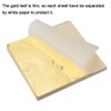100 Sheets Imitation Gold Leaf Foil Paper for Arts, Gilding
