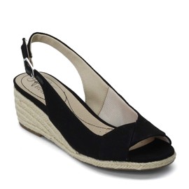 LifeStride Women's Socialite Sandal, Black, 8.5 W US