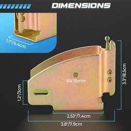 NATGAI 10 Pack E-Track Wood Beam Socket Fittings, Shelf Brackets for 2x4 & 2x6 Lumber, E Track Accessories for Cargo Control, Removable ETrack Load Lock Bars for Securing Loads in Enclosed Trailers