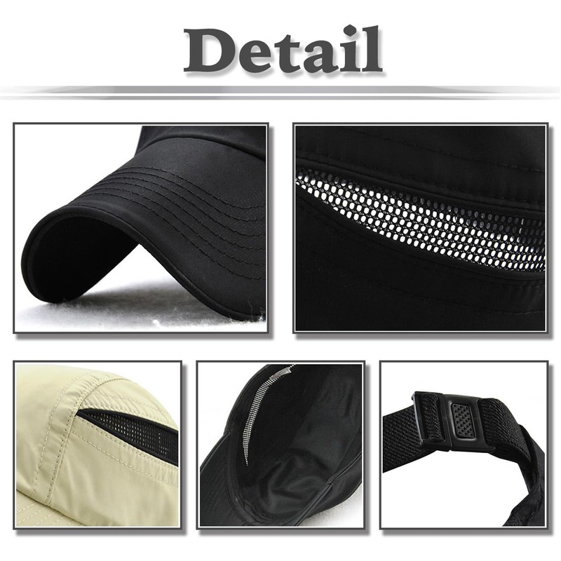White Fang CA743 Mesh, Plain, Cap, Hat, Running, Outdoor, Men's,