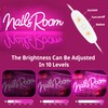 hhuohuona Nails Room Neon Sign Nail Salon Led Sign Dimmable