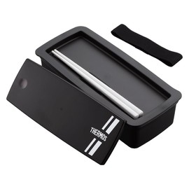 Thermos DJS-701 BKSL Lunch Box, Fresh Lunch Box with Chopsticks, 23.7 fl oz (700 ml), Black Silver