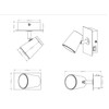 Trio Leuchten Narcos 873170131 LED Wall Spotlight 1 x 4