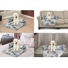 Brilliant Sunshine Blue Toile Large Pet Couch Sofa Bed, Quilted,