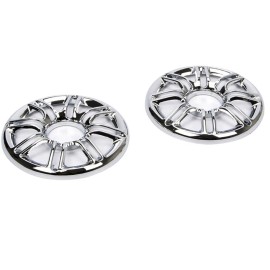 Unbranded Chrome 3D Rear Speaker Grill Covers For Harley 98-13 Electra Road Street Glide