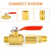 GASHER 12PCS Brass Pipe Fitting, Hex Nipple Brass Hex Coupler,