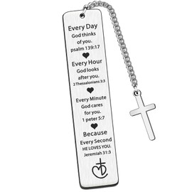 JETTOP Christian Gifts for Women Men Catholic Gifts for Female Religious Gifts Inspirational Bookmark for Women