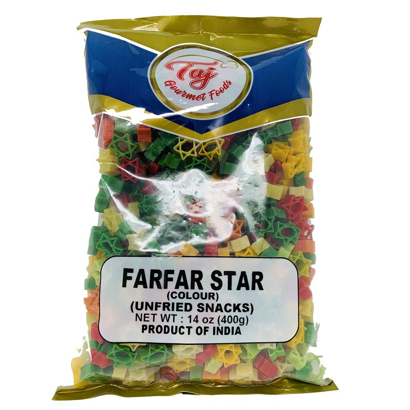 TAJ Gourmet Farfar Fryums (Wheat Pellet Tube), 400g (Star)