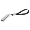 Black and Silver Metal Emergency Survival Whistle Double Tubes Safety
