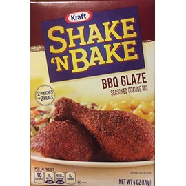 Shake 'N Bake BBQ GLAZE Seasoned Coating Mix 7oz. (4 Boxes)