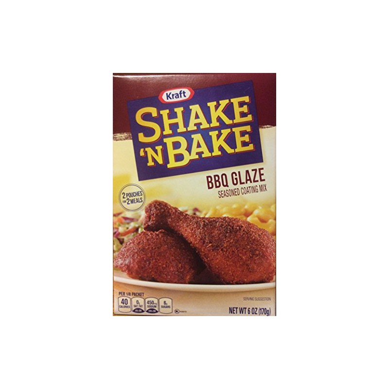 Shake 'N Bake BBQ GLAZE Seasoned Coating Mix 7oz. (4