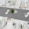 MODERNO Linen Look Table Runner Grey 5 m - Christmas
