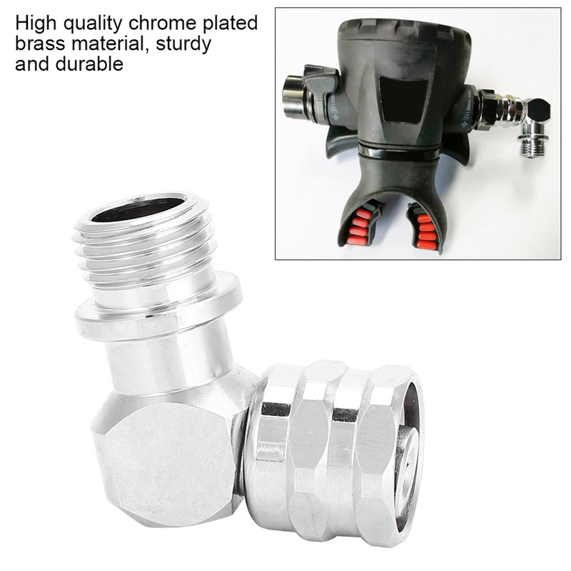 110 Degree Chrome Plated Brass Regulator Swivel Adapter Connector for