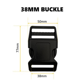 EesTeck 2 Sets 38mm Extra Thick Heavy Duty Buckle Clips, Dual Adjustable Plastic Quick Side Release Plastic Buckles and tri-glide sliders for Luggage Straps Pet Collar Backpack Repairing