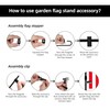 HOOSUN 20 Pack Garden Flag Clips And Stoppers,Tiger Clips Spring