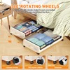 LESHZHEN Under Bed Storage with Wheels,4 Pack Under Bed Storage
