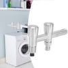 G1/2 Stainless Steel Faucet 1 Inlet 2 Outlet Washing Machine