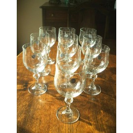 SCHOTT ZWIESEL NEW  Schott  Zwiesel Germany Crystal Water/ Wine Tulip Pedestal Glasses Set 10
