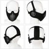 AOUTACC Airsoft Protective Gear Set, Half Face Mesh Masks with