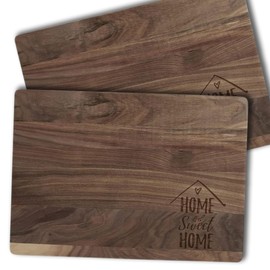 EMM Walnut Cutting Board, Engraved Chopping Boards for Vegetables, Meat, Nonslip, Lightweight, Kitchen Essentials, Housewarming, Wedding, Anniversaries - Home Sweet Home