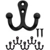 Fuxxer® 5x Classic Solid Coat Hooks Double Hook Towel Hook