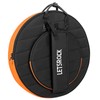 LETSROCK Cymbal Bag with Drumstick Bag,Cymbal Backpack Holds 6 Drum