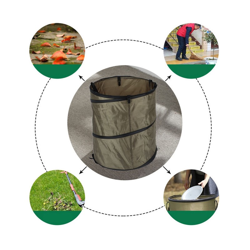 Collapsible Trash Can Waterproof Oxford Cloth Portable Camping Trash Can