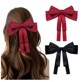 2Pcs Hair Bows Clips for Women Double Layer Bow Hair Clip Hair Ribbon Hair Accessories for Girls Toddlers