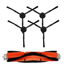 Replacement Parts Accessories for Dreame Bot Z10 Pro L10 Plus Vacuum Cleaner, 1 Main Brush, 4 Side Brush