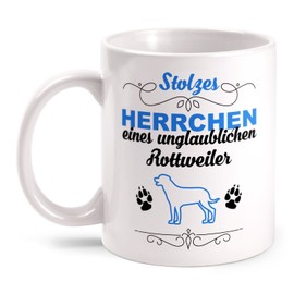 Fashion Alarm Cup Are Proud Daddy of a Rottweiler Printed on Both Sides – | Christmas Birthday Gift Idea Breed Dog, White