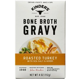 Kinders Seasoning Thanksgiving Bundle – Includes Packets of Roasted Turkey Bone Broth Gravy Mix with Sea salt & Herbs, The Blend Gravy Mix – BETRULIGHT Value Box (4 X 1 OZ Packets)