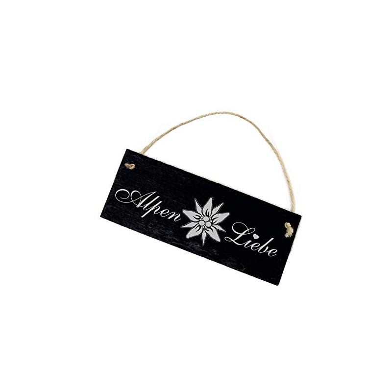 Slate Sign with Engraving – Alps Liebe – Heimat Berge