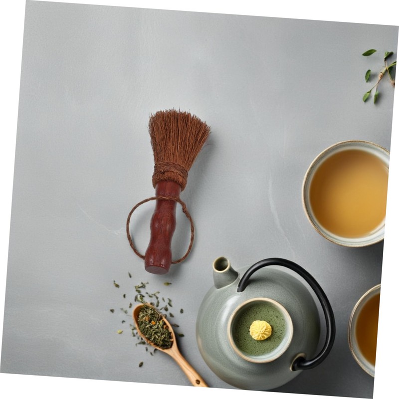 FRCOLOR Tea Tray Cleaning Brush Soft Bristles Wooden Handle Multi
