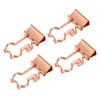 100 Pcs Binder Clips Metal Hollow Cat Shape Rose Gold