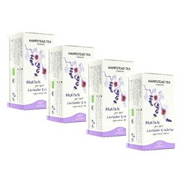 4 x 20 Sachets - Hampstead Tea London Lavender and Valerian Organic Herbal Infusion