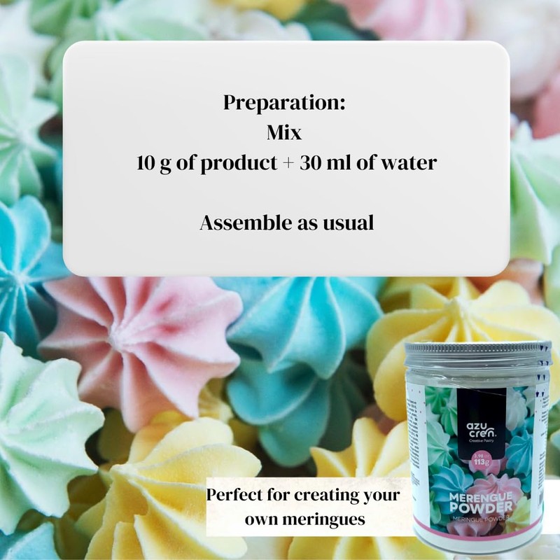 Azucren, Meringue powder, 113 g, ideal for pastries