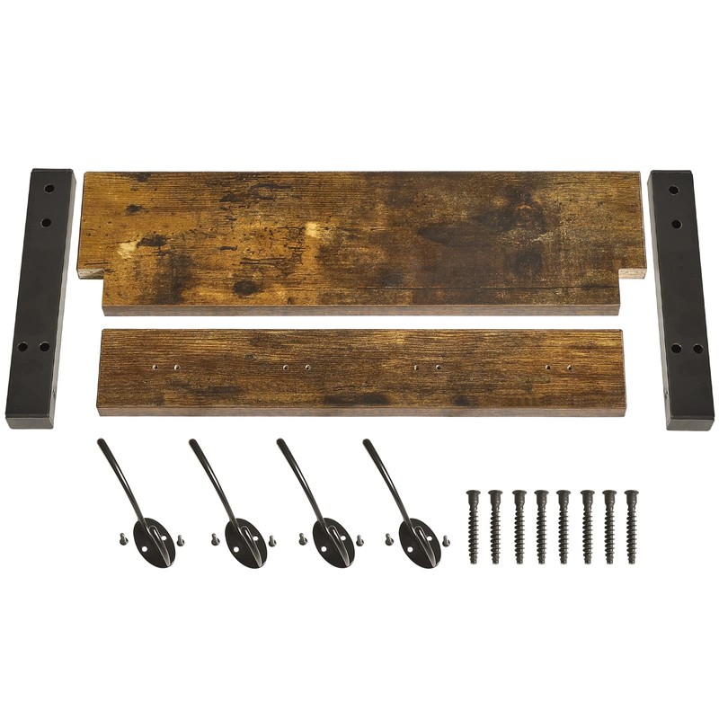 YMYNY Coat Rack Shelf Wall Mounted, Coat Hooks Set of