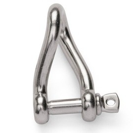 12mm Twisted Shackle - Forged - A4 (Marine Grade) Stainless - 1 Pack