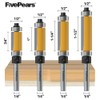 FivePears 4 PCS Top and Bottom Bearing Flush Trim Router