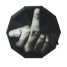 Creative Folding Umbrella, Finger Printed Umbrella, UV Sunshade Umbrella, Lightweight Travel Rain Umbrella for Men Women Funny Gift, Waterproof Cloth + Thick Sunscreen Coating