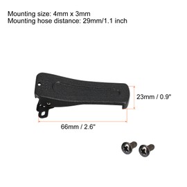 MECCANIXITY Replacement Radio Belt Clip Clamp Clinch Hook Bracket for Two Way Radio H777 BF-666S BF-777S BF-888S BF-999S, Pack of 2