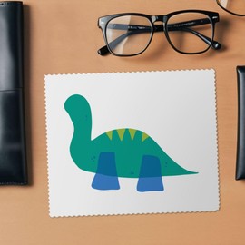 2 x 'Brontosaurus' Microfibre Lens/Glasses Cleaning Cloths (LC00032245)