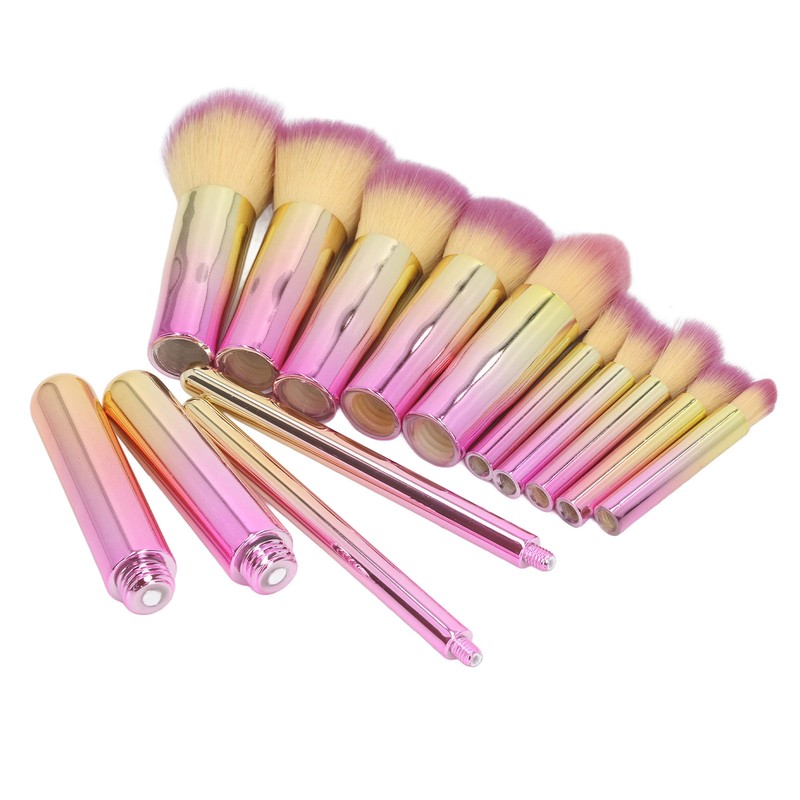 10PCS Travel Makeup Brushes Detachable Handle Powder Brush Set for